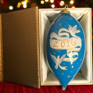 Pier 1  2016 Glass Angel Ornament Li Bien Replacement Christmas Decor Boxed